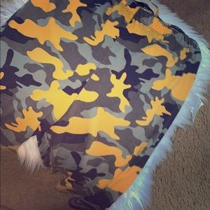 Camo biker shorts
